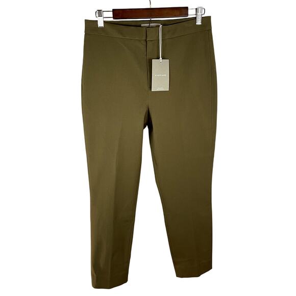 Everlane Pants - NWT Everlane The Fixed-Waist Stretch Cotton Pant in Military Olive Size 8